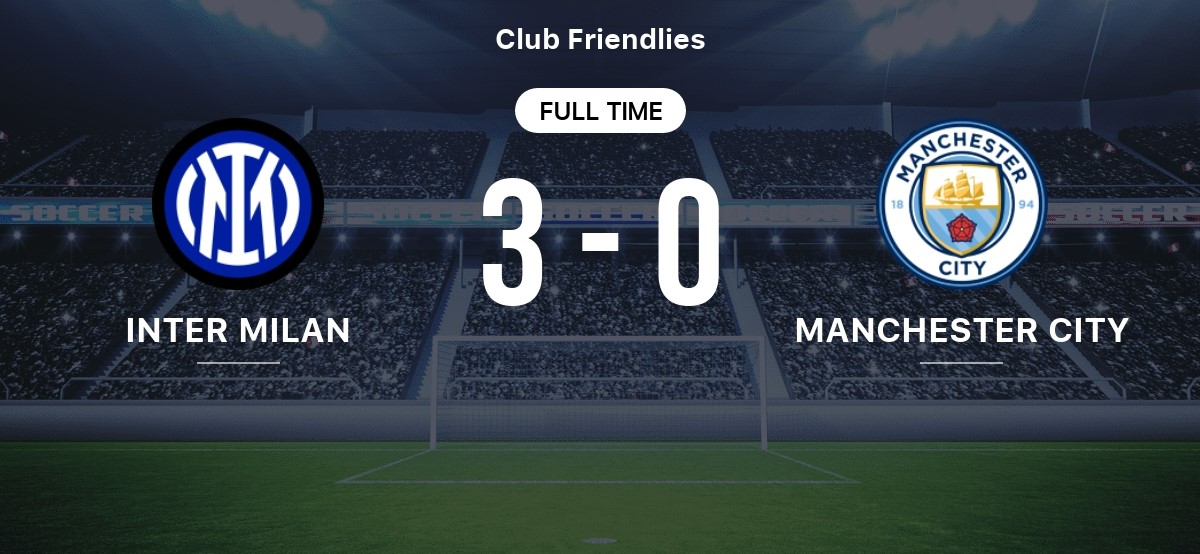 Man City vs Inter Milan H2H Results